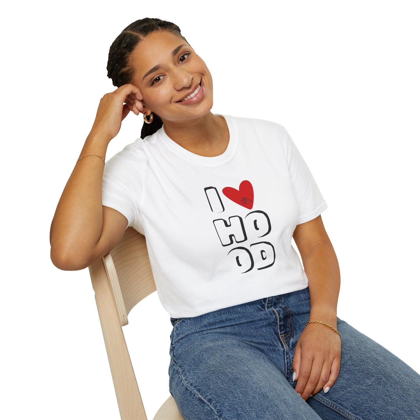 HT- I Love Hood White Tee