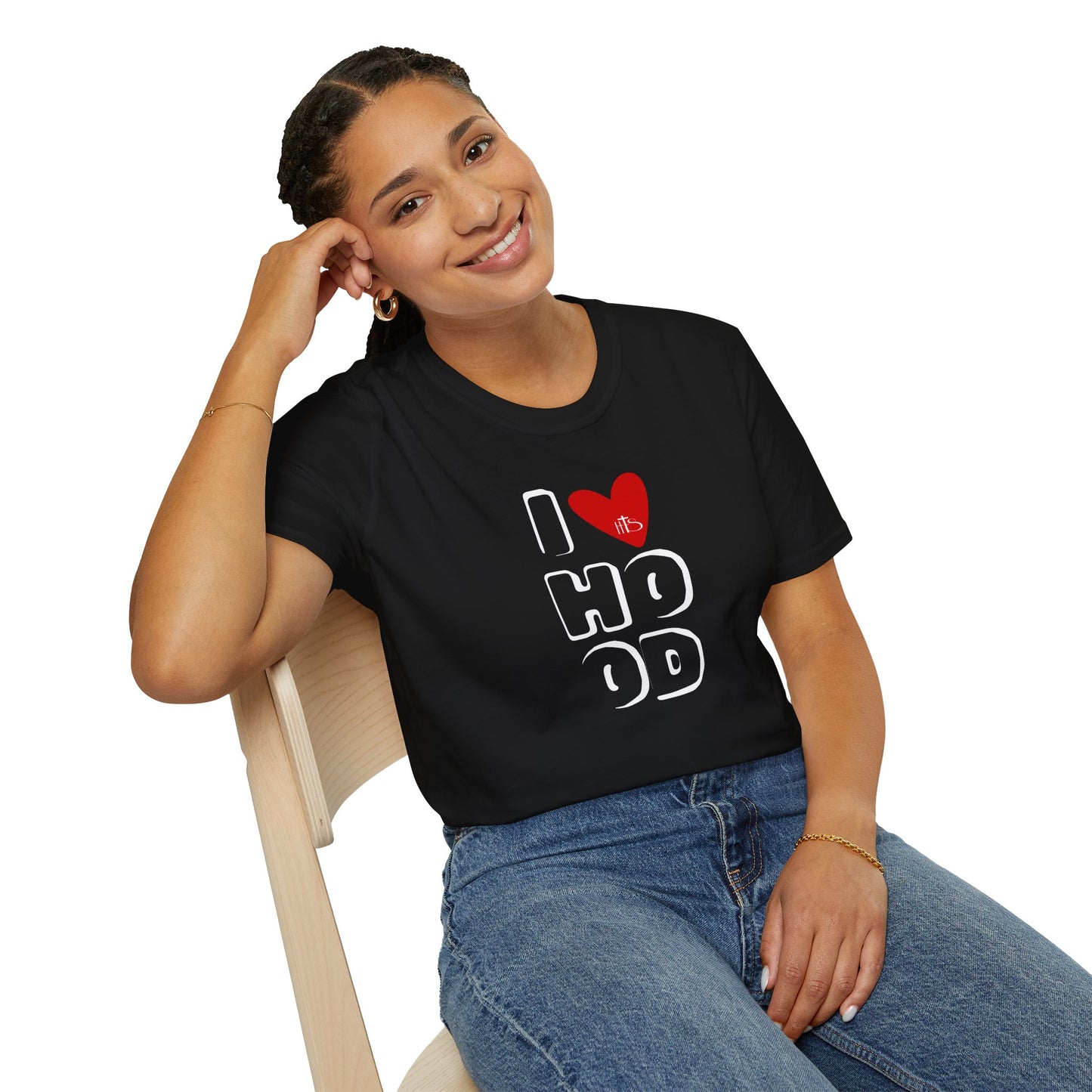 HT- I Love Hood Black and Gray Tee