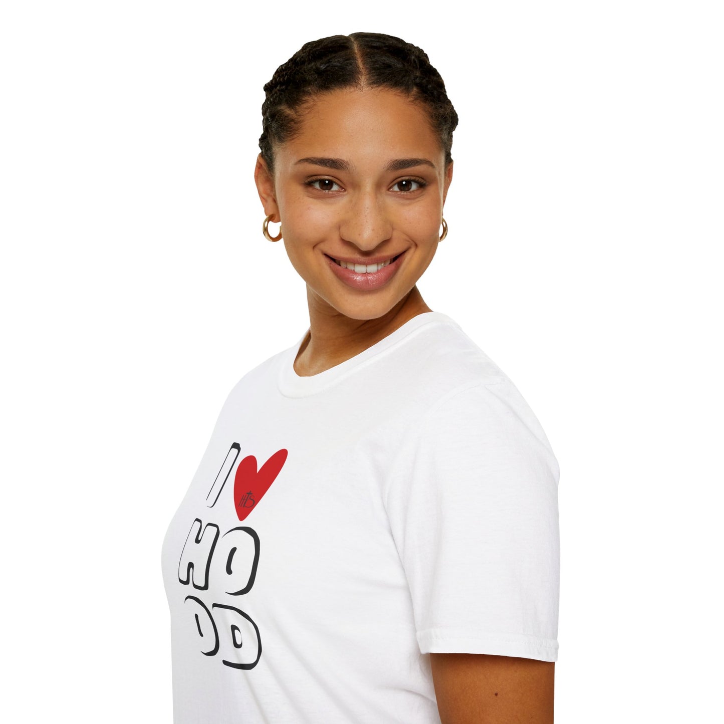HT- I Love Hood White Tee