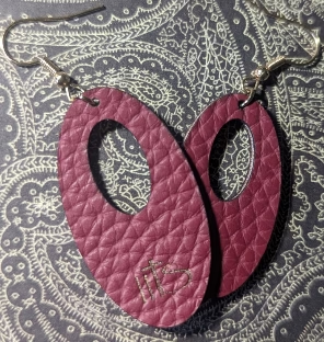 HT- Handmade Leather Earrings featuring HTS
