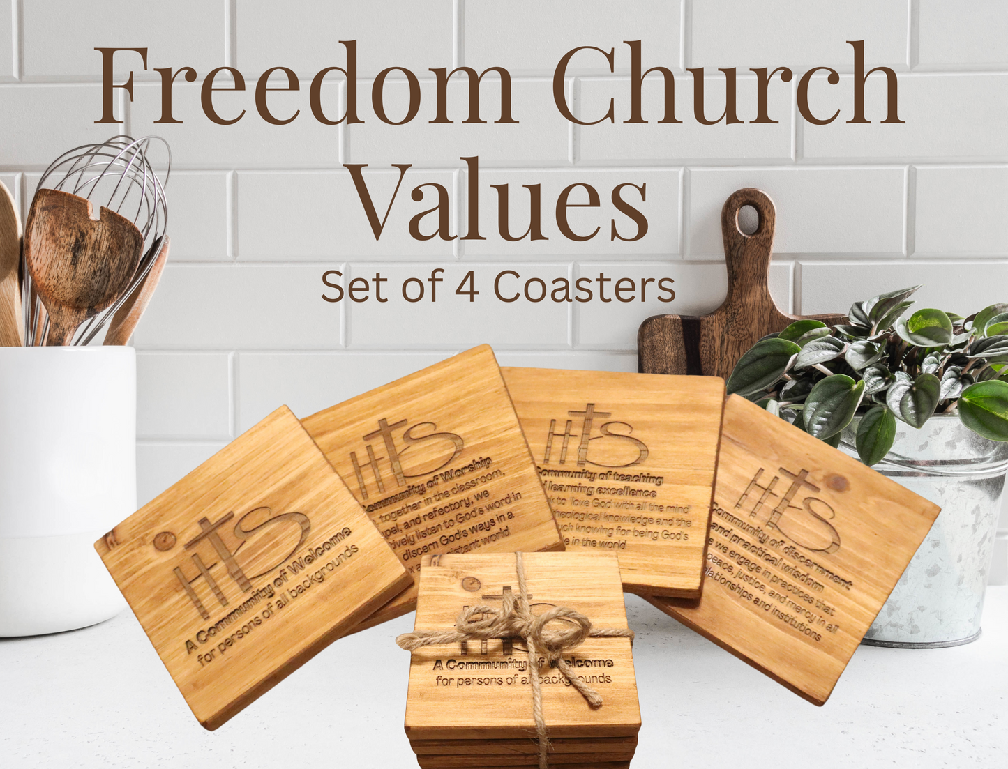 HT- Values of the Freedom Church Coaster Set