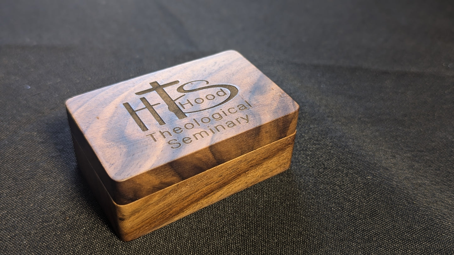 HT- Engraved Wooded Cuff Links and Tie Clip