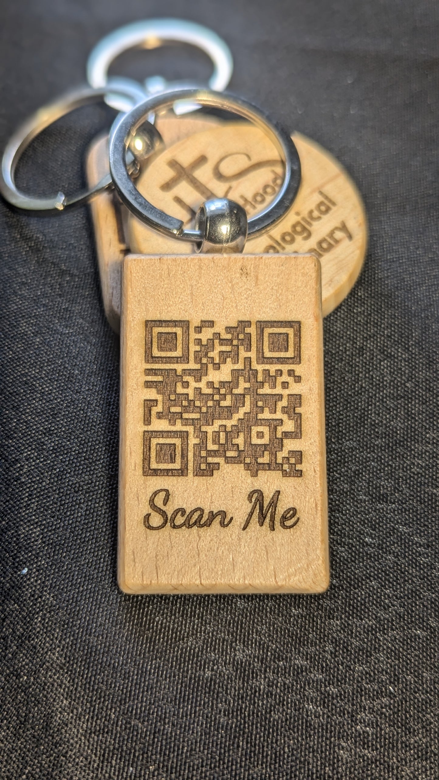 HT- Engraved Wooden Keychain