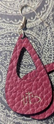 HT- Handmade Leather Earrings featuring HTS