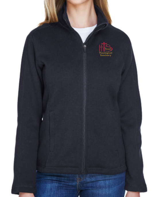 HT- HTS Embroidered Women's Full-Zip Sweater Fleece Jacket