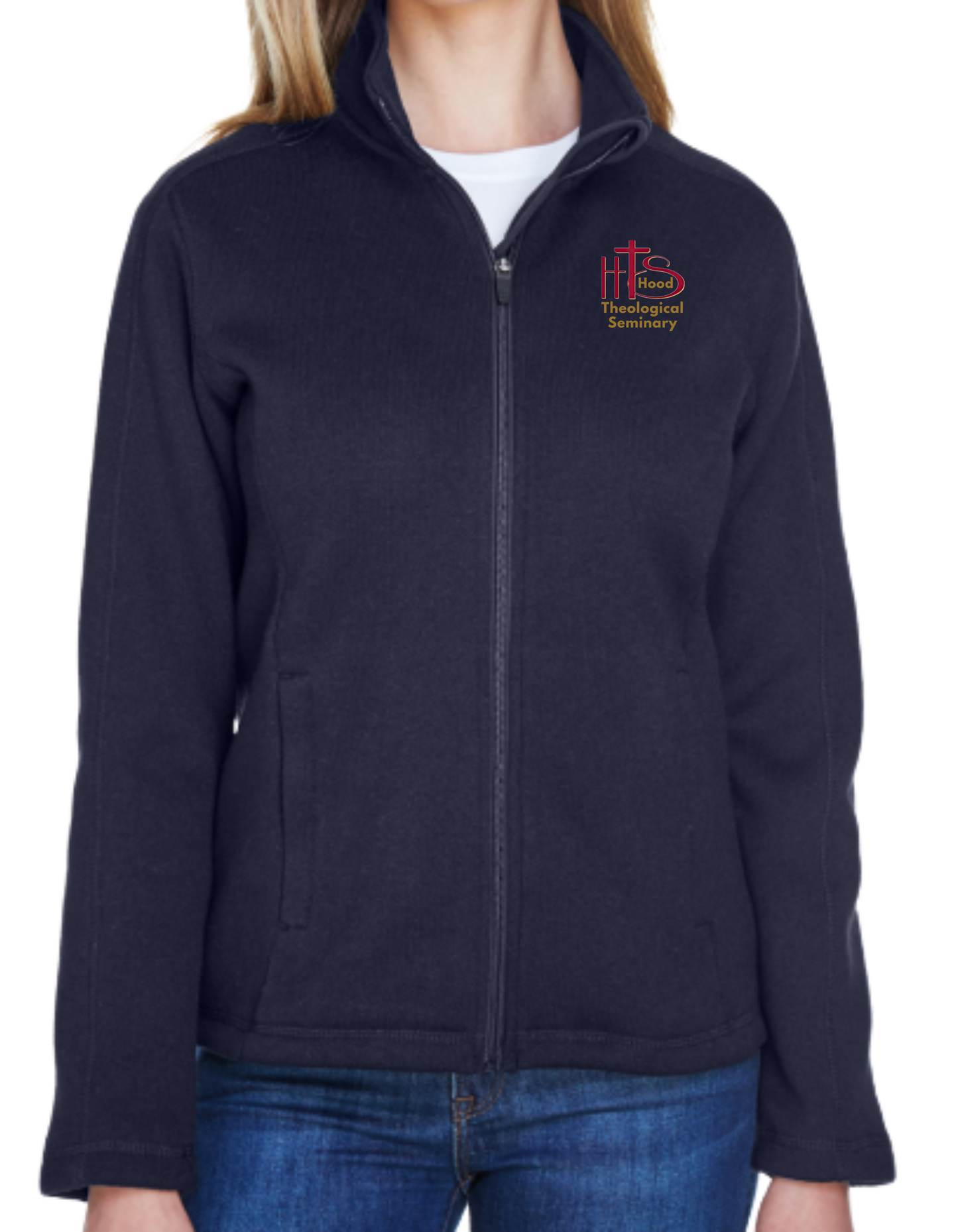 HT- HTS Embroidered Women's Full-Zip Sweater Fleece Jacket