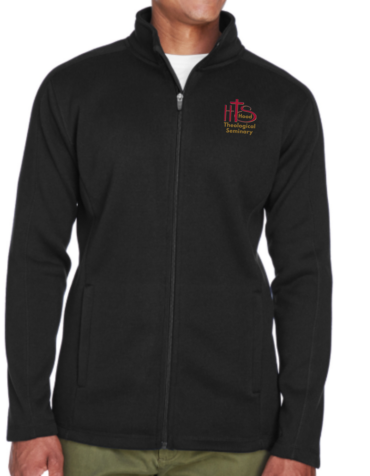 HT- HTS Embroidered Men's Full-Zip Sweater Fleece Jacket