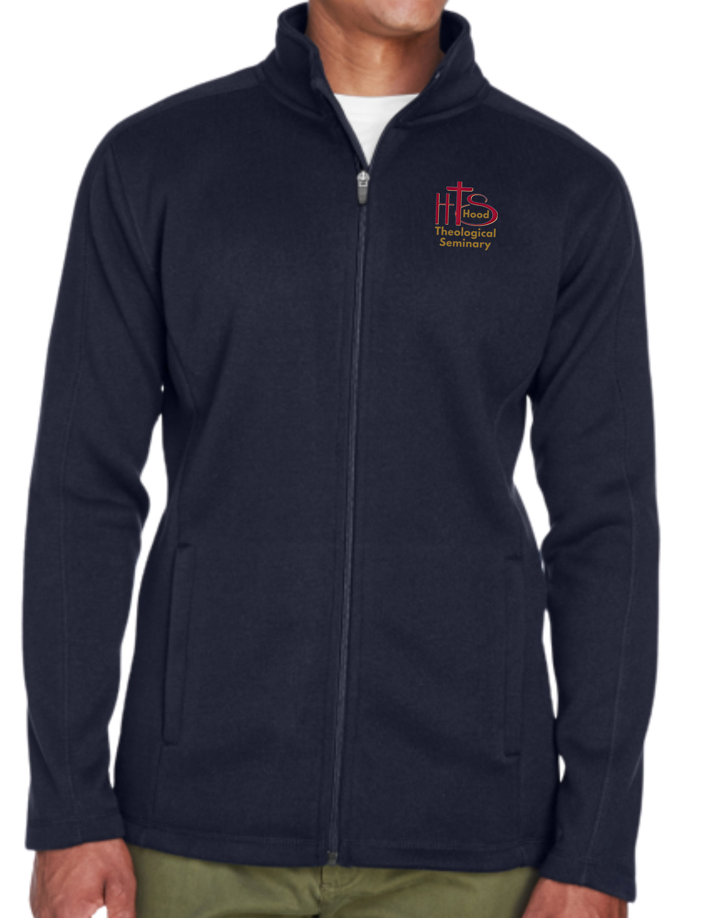 HT- HTS Embroidered Men's Full-Zip Sweater Fleece Jacket