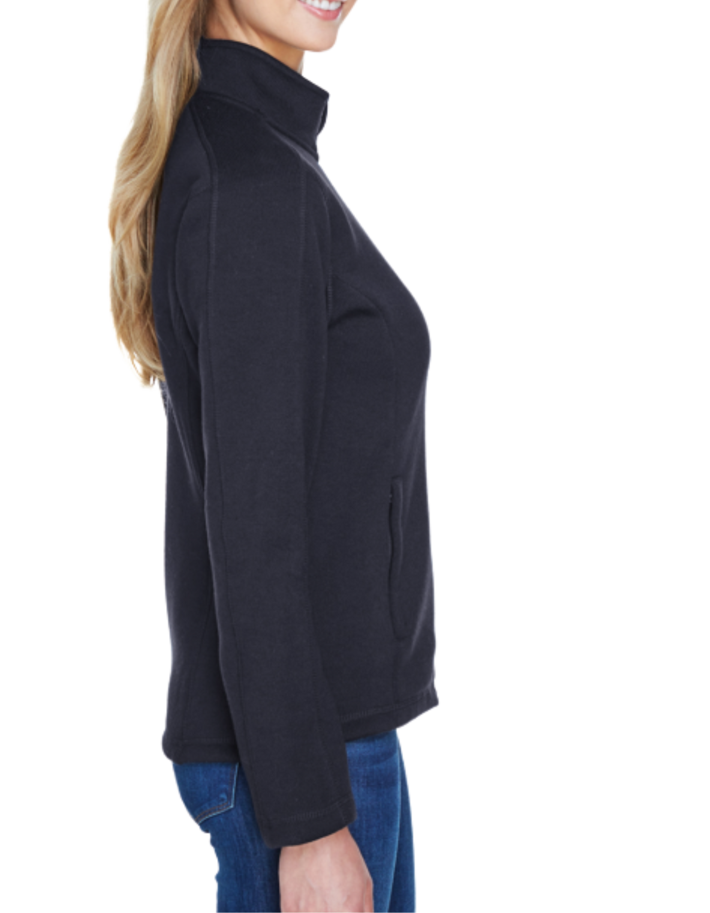 HT- HTS Embroidered Women's Full-Zip Sweater Fleece Jacket