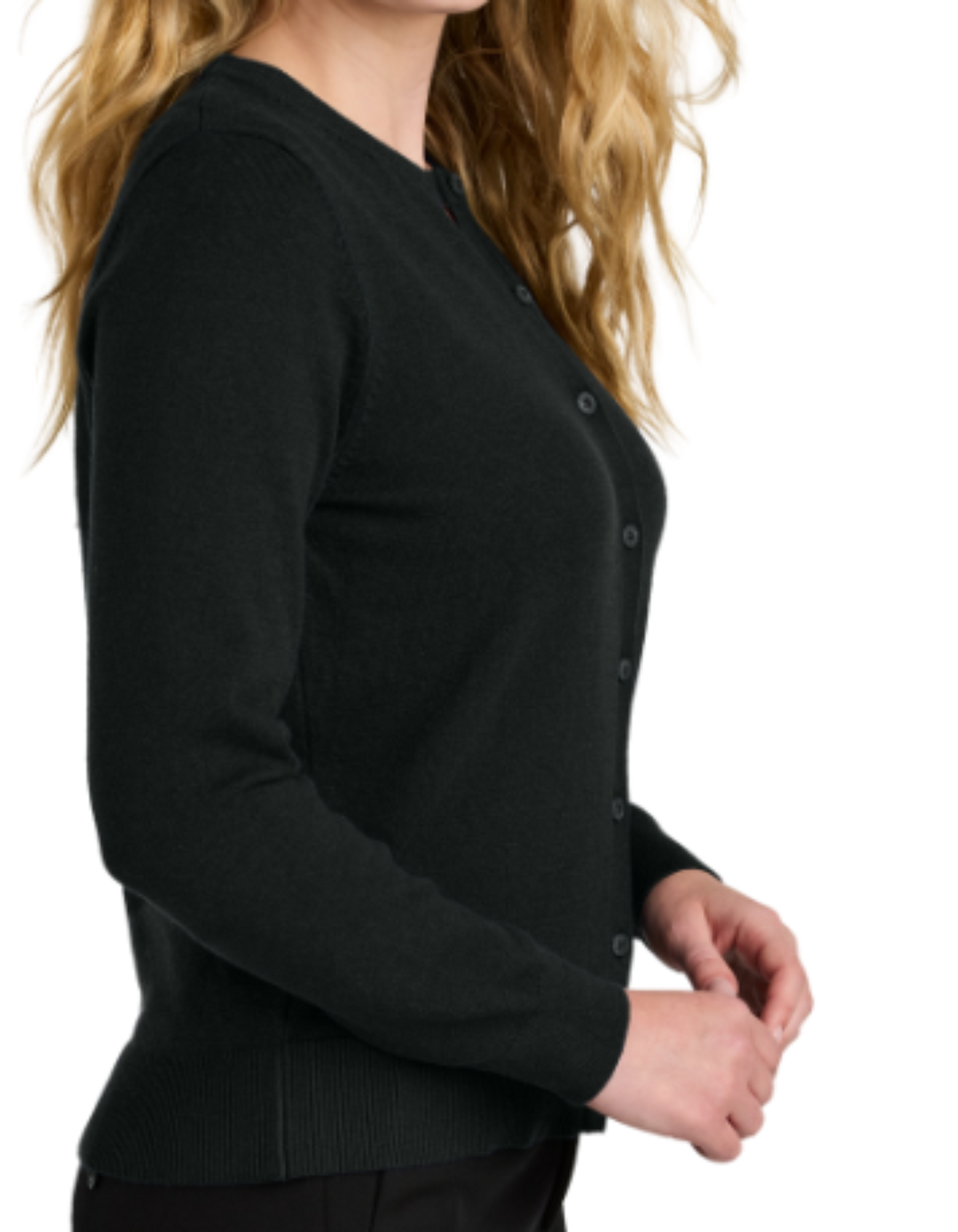 HT- HTS Embroidered Women’s Crewneck Cardigan Sweater