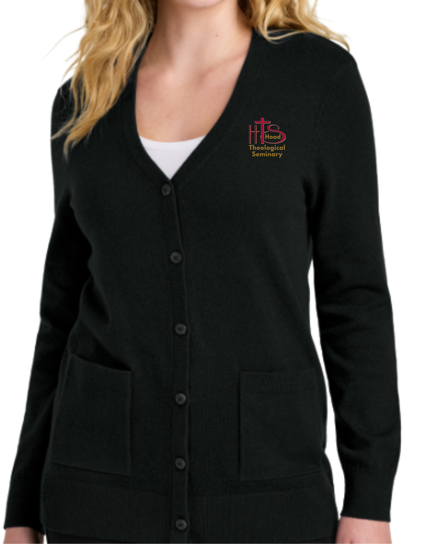 HT- HTS Embroidered Women’s Button-Up Cardigan Sweater