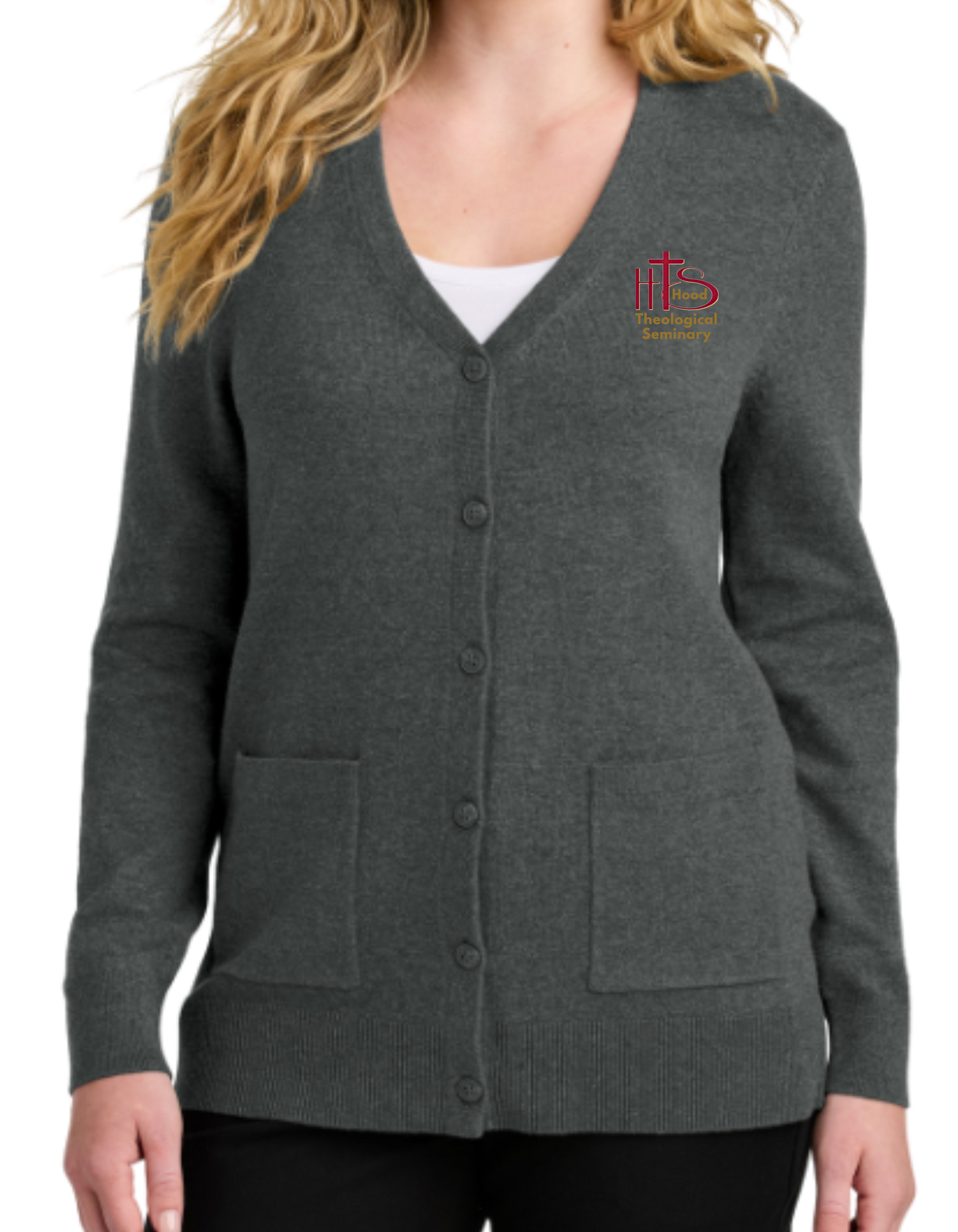 HT- HTS Embroidered Women’s Button-Up Cardigan Sweater