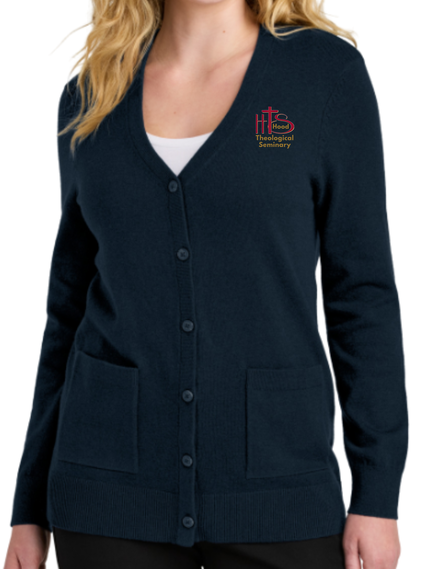 HT- HTS Embroidered Women’s Button-Up Cardigan Sweater