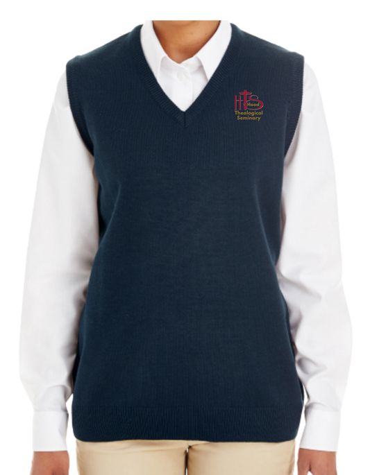 HT- HTS Embroidered Women's V-Neck Sweater Vest