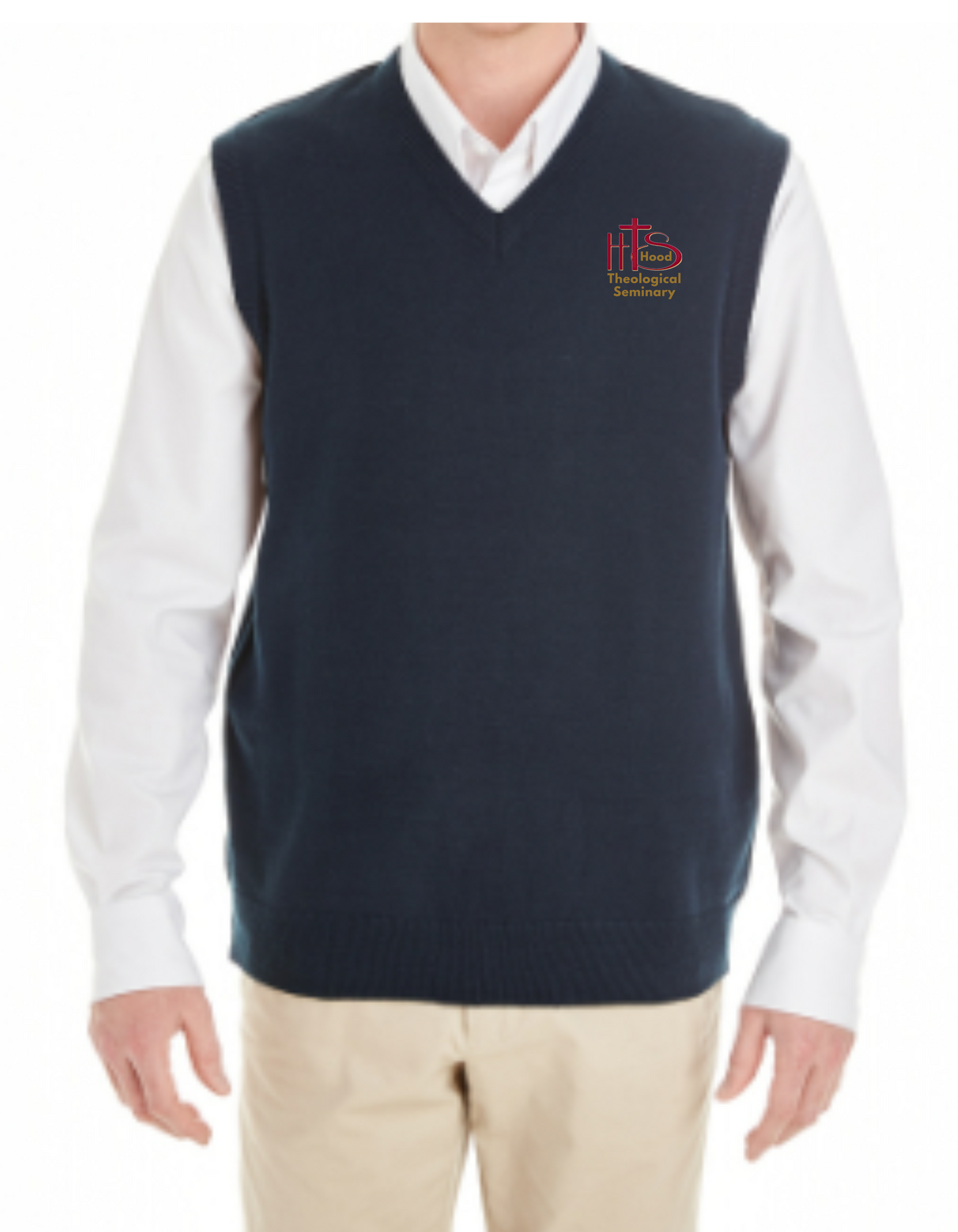 HT- HTS Embroidered Men's V-Neck Sweater Vest
