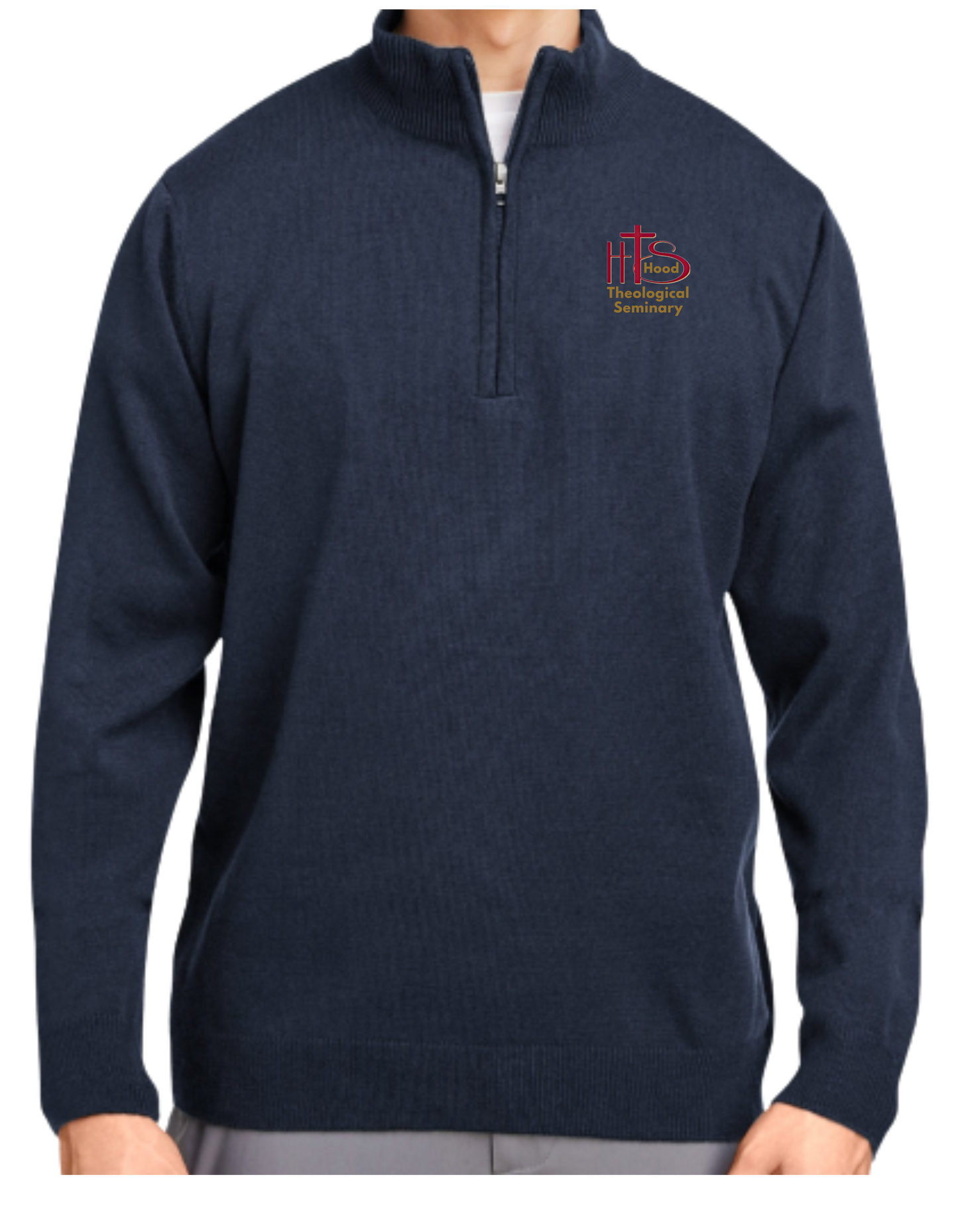 HT- HTS Embroidered Unisex Quarter Zip Sweater