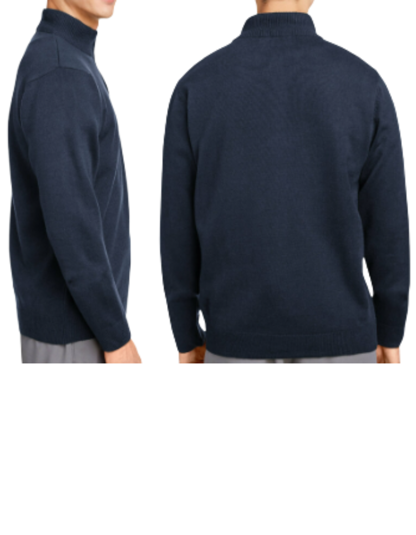 HT- HTS Embroidered Unisex Quarter Zip Sweater