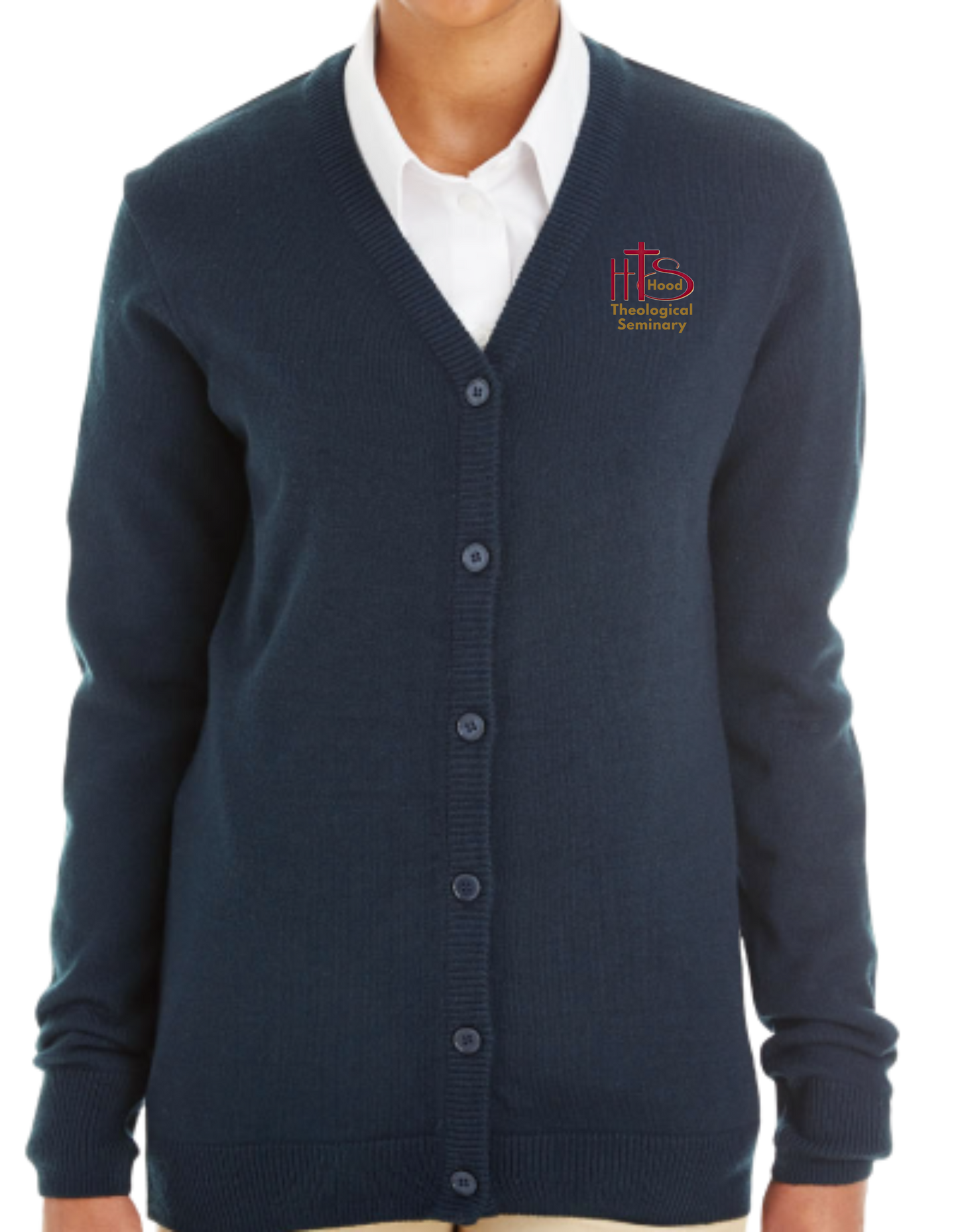 HT- HTS Embroidered Women's Button Up Cardigan