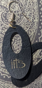 HT- Handmade Leather Earrings featuring HTS